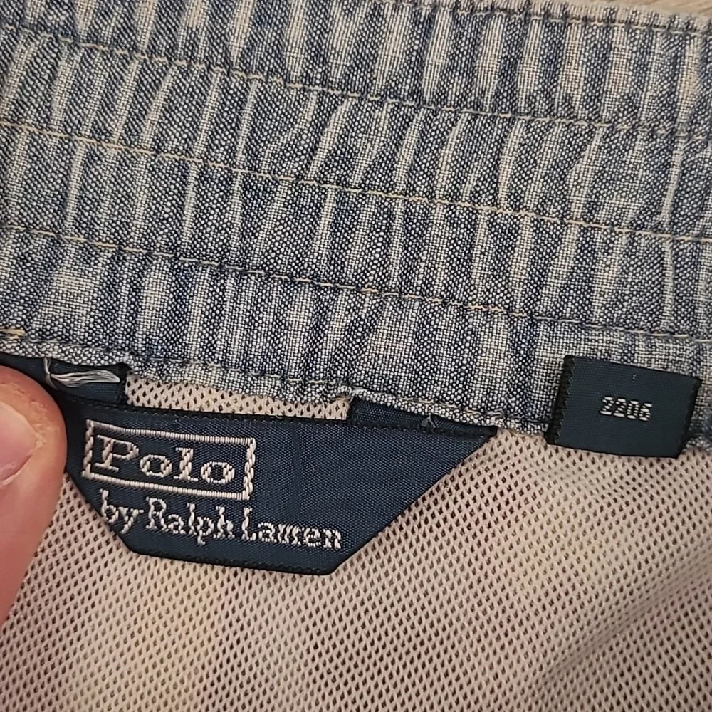 POLO RALPH LAUREN‎ Purple Beige Abstract Villager Medium Mens Swim Trunks VTG